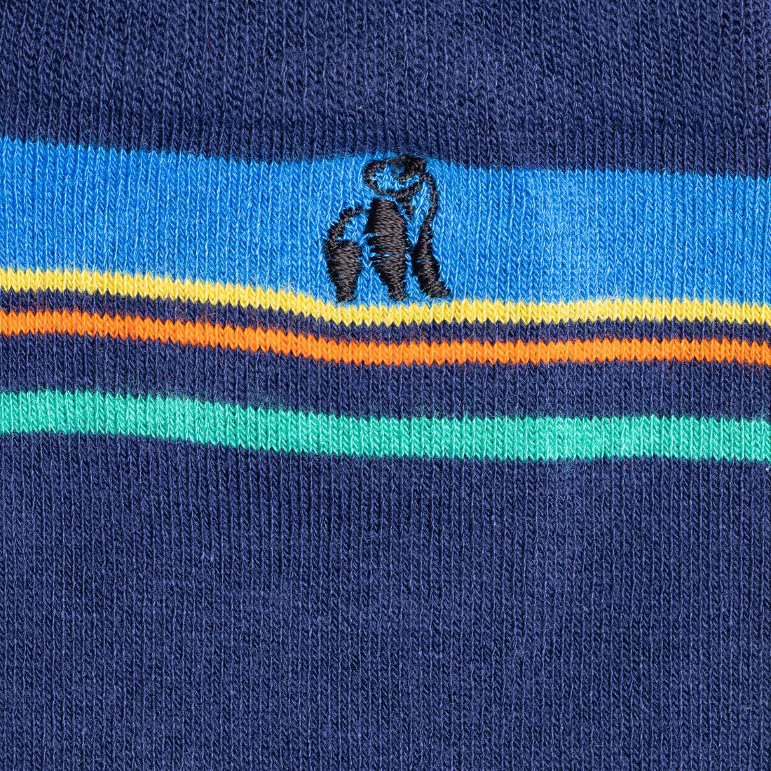 Swole Panda Royal Blue Multi Stripe Bamboo Socks – Breathable & Soft