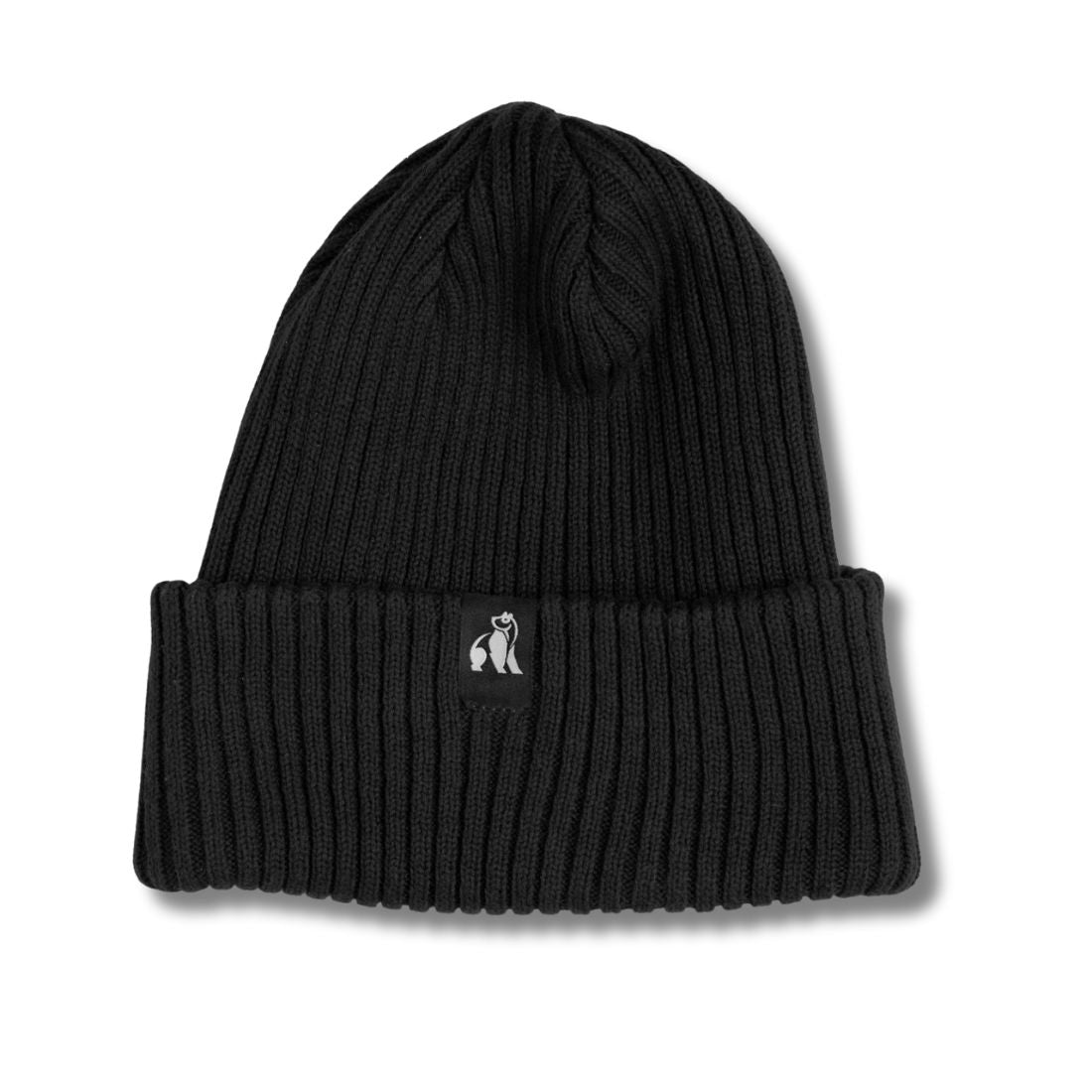 Swole Panda Organic Cotton Beanie – Sustainable Unisex Hat in Black
