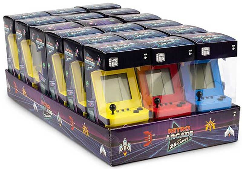 Snaps Mini Retro Handheld Console – 26 Classic Arcade Games Machine