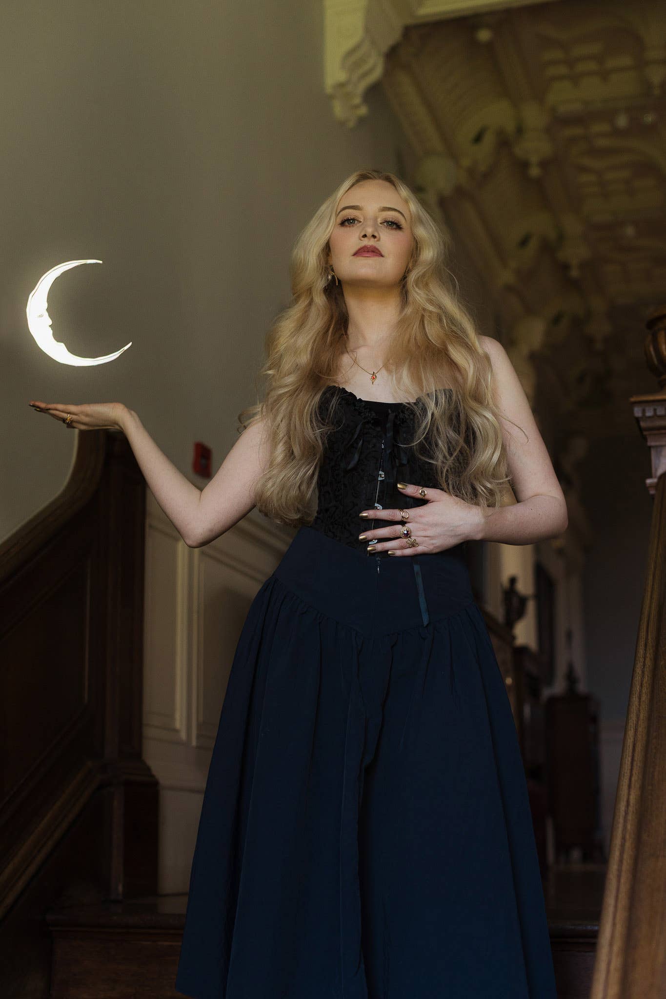 Suzanne Oddy Small Moon Wall Mirror – Gothic Acrylic Celestial Decor