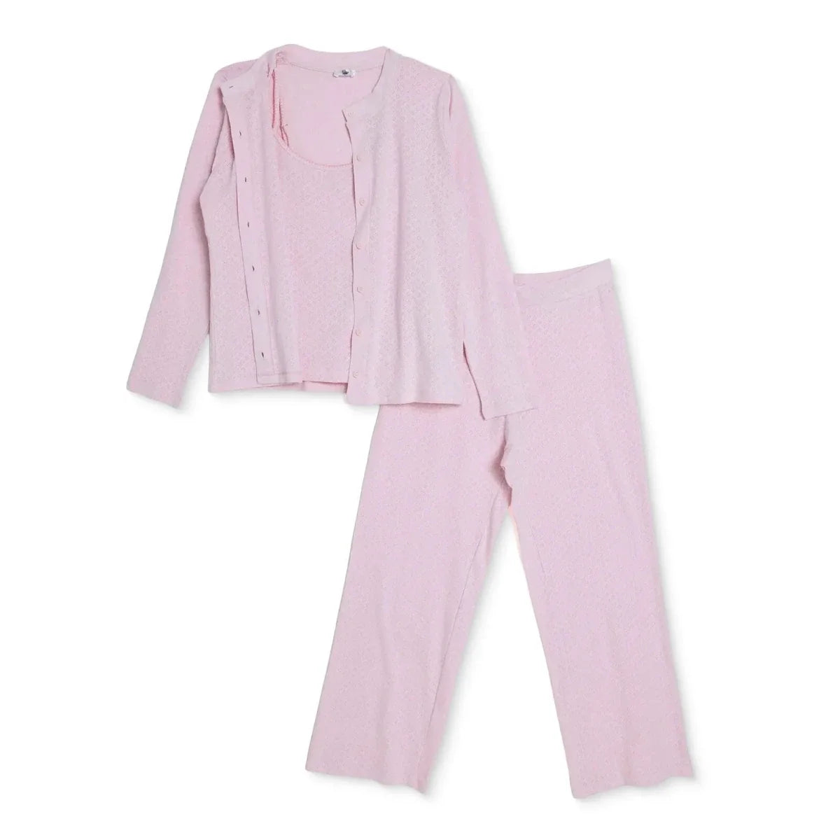Baby Mom Women's Crew Neck Button Front Pyjama Set (S to 2XL) - image 2