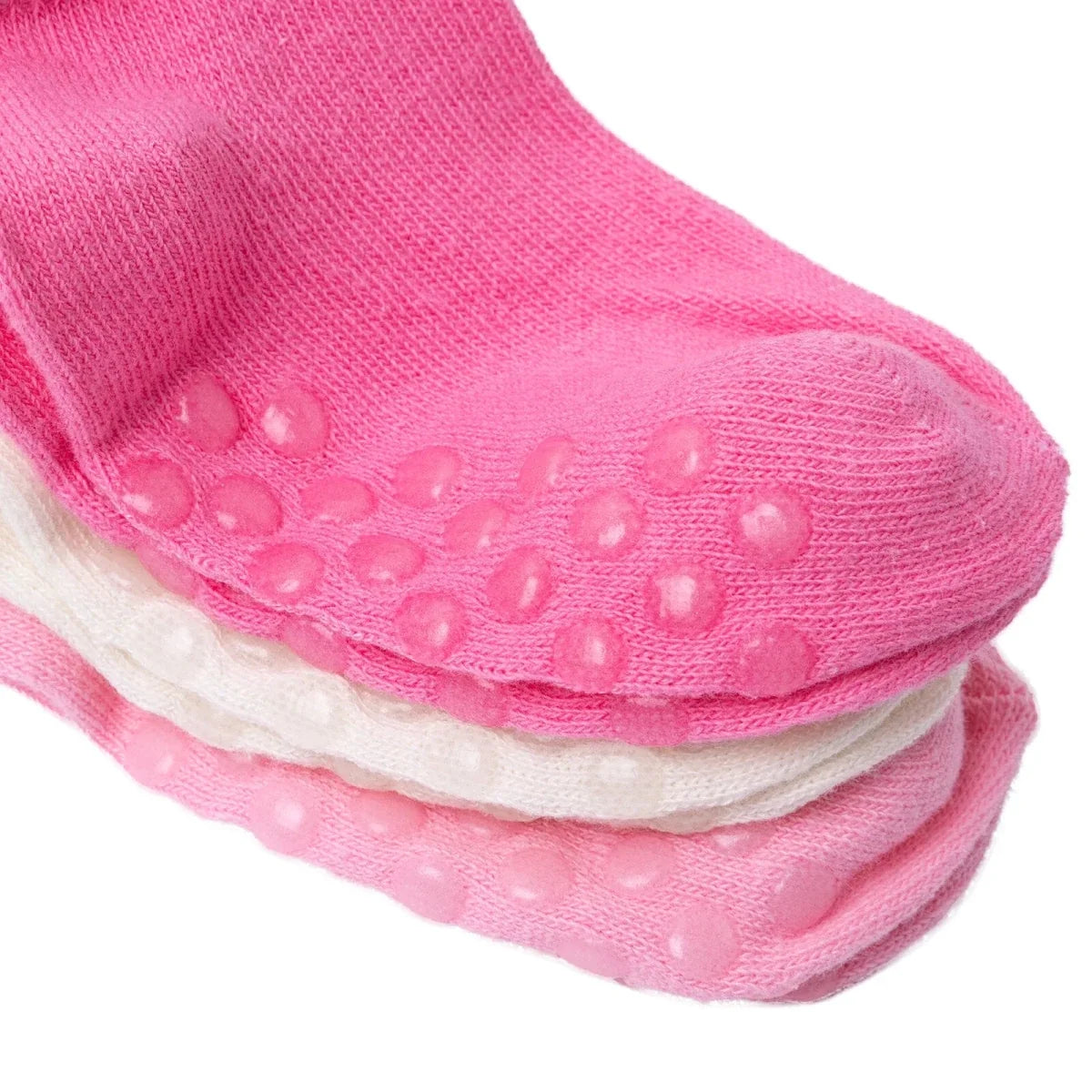 HelloBaby Girls Pack of 3 Baby Socks Cotton Rich - Pink