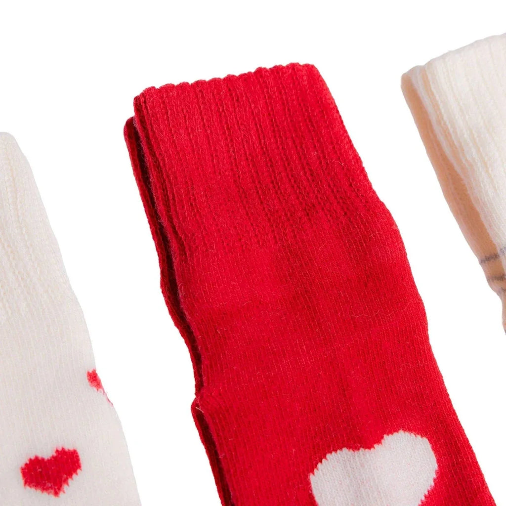 HelloBaby Heart Print 3 Pack Roll-Top Baby Socks (Newborn to 12-24 Months) - image 3