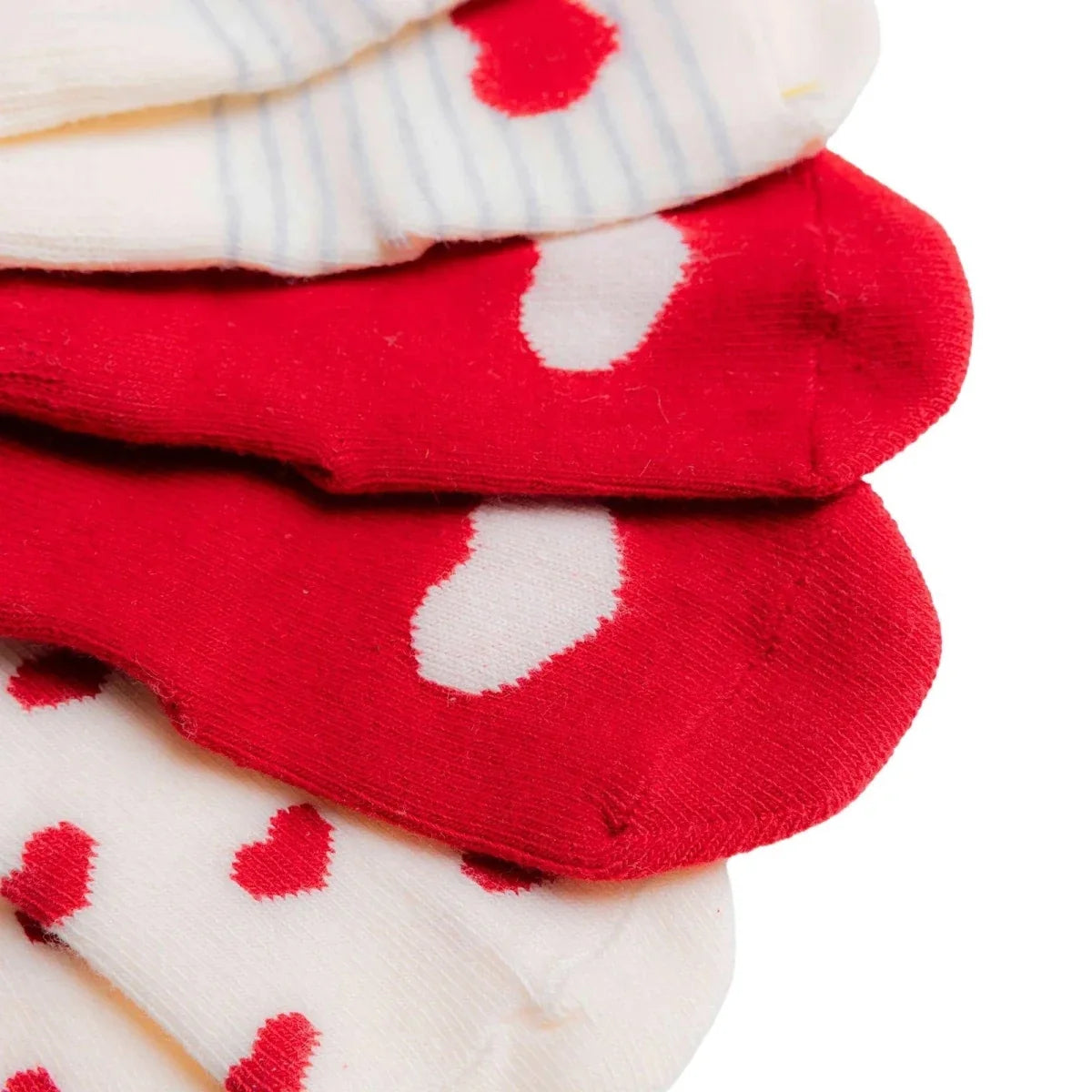 HelloBaby Heart Print 3 Pack Roll-Top Baby Socks (Newborn to 12-24 Months) - image 7