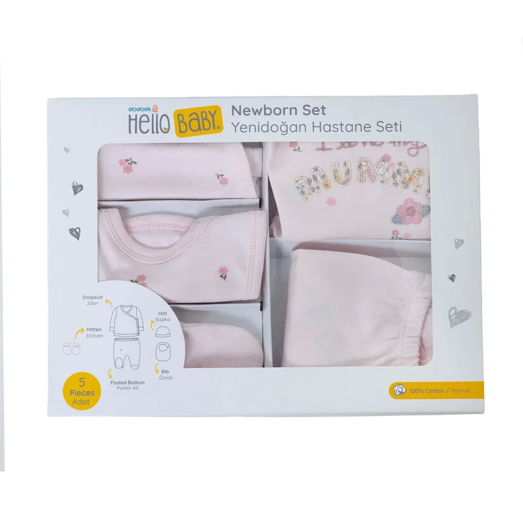 HelloBaby 5 Piece Floral Print Boxed Baby Hospital Bag Set (Newborn) - image 3