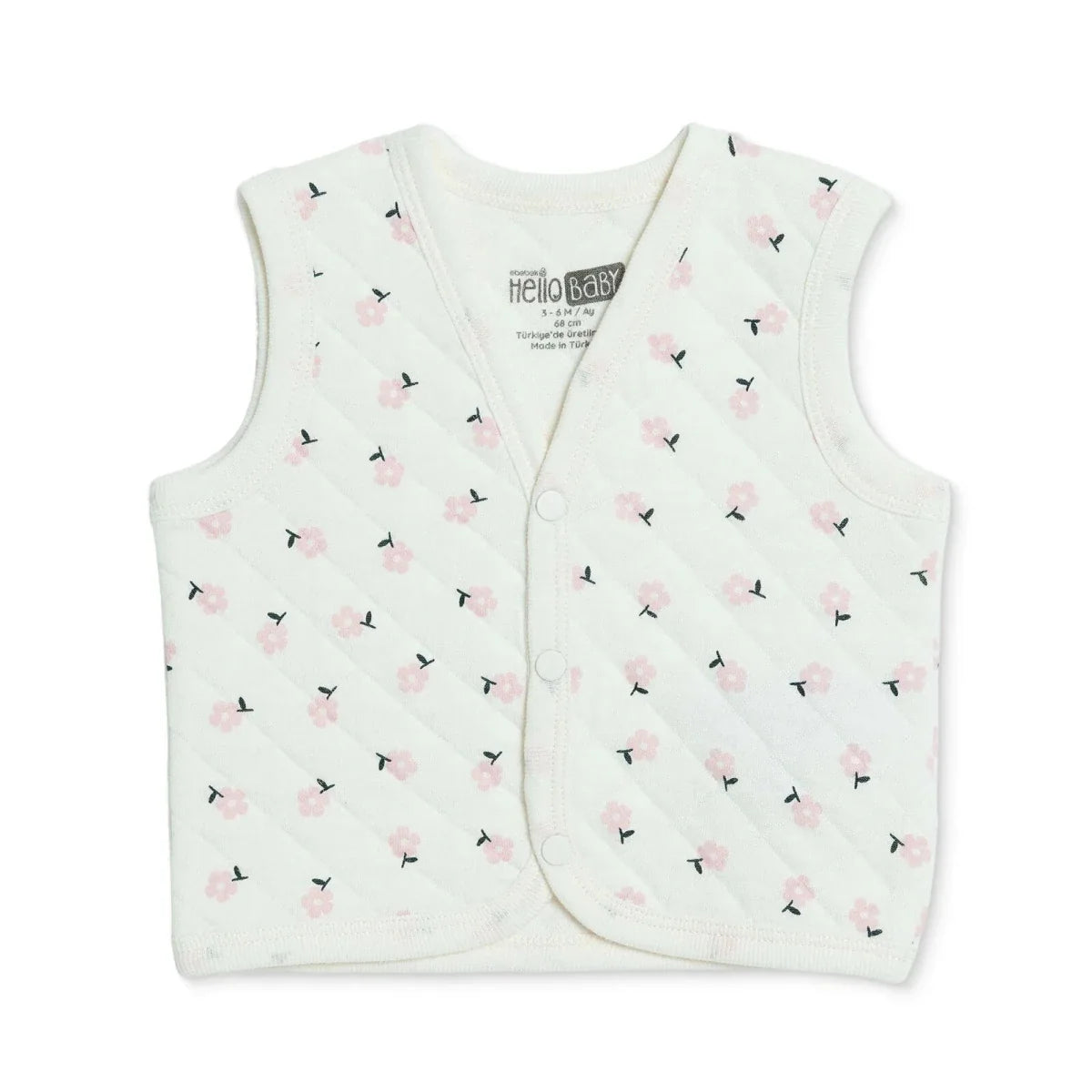 HelloBaby Animal Print Crew Neck Quilted Baby Gilet (1-3 Months to 18 Months-2 Years) - image 1