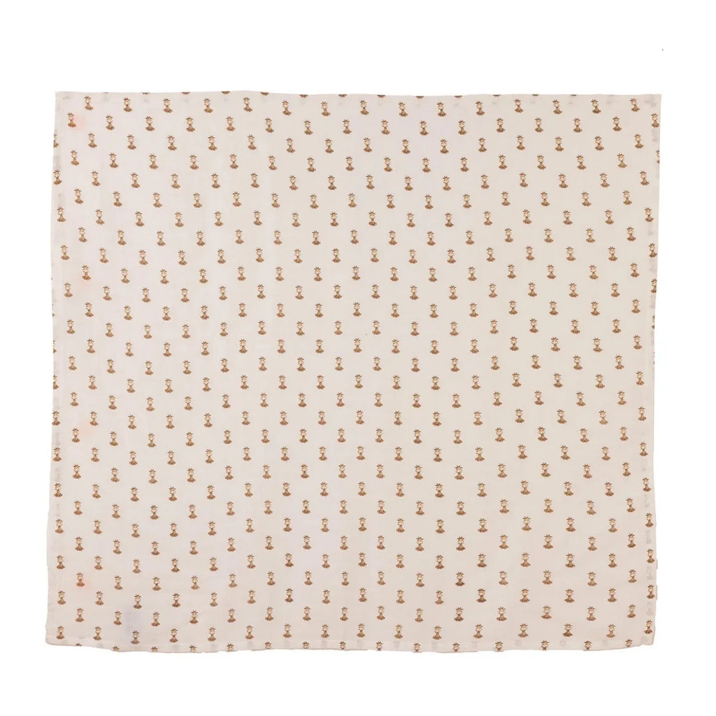 Little Dreams Tie-Fastening Animal Print Muslin Baby Blanket (100 x 110 cm) - image 2