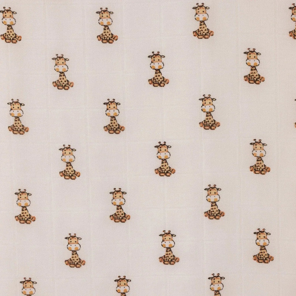 Little Dreams Tie-Fastening Animal Print Muslin Baby Blanket (100 x 110 cm) - image 3