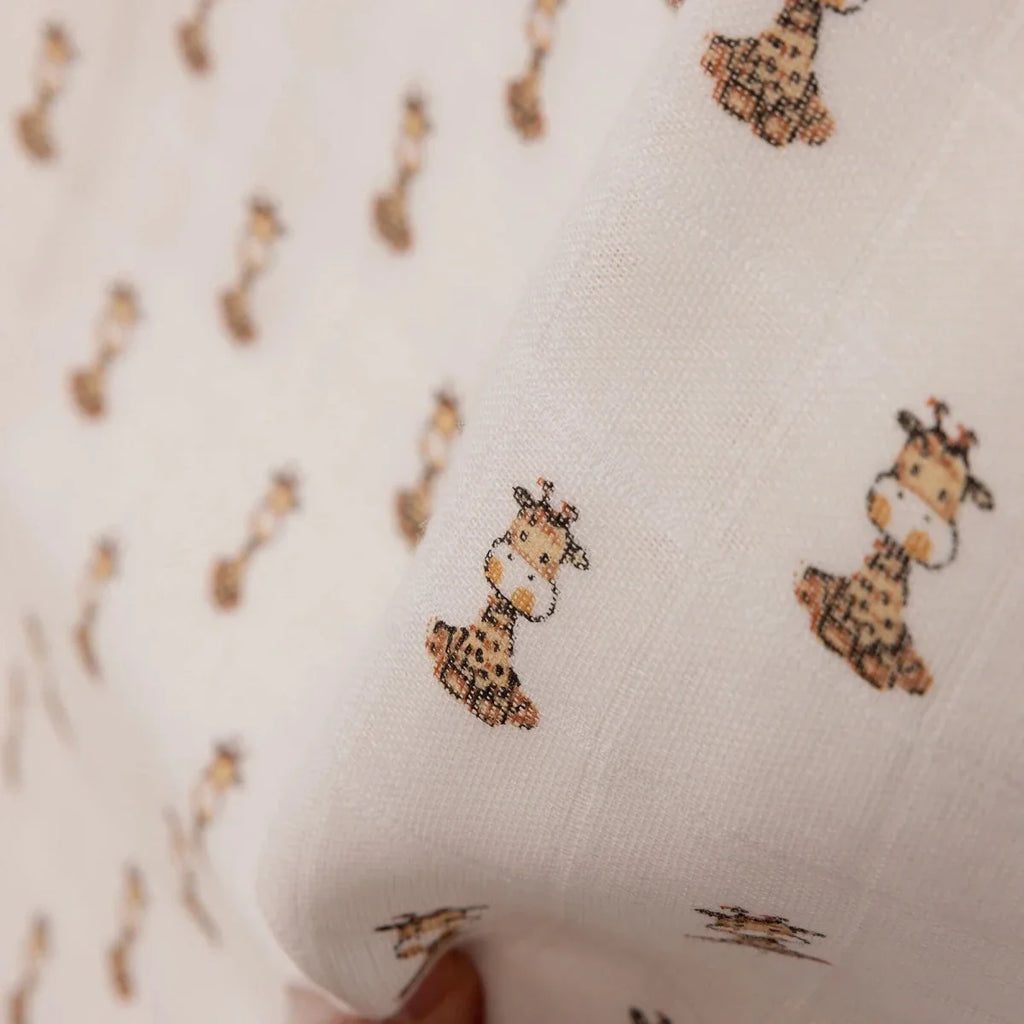 Little Dreams Tie-Fastening Animal Print Muslin Baby Blanket (100 x 110 cm) - image 4