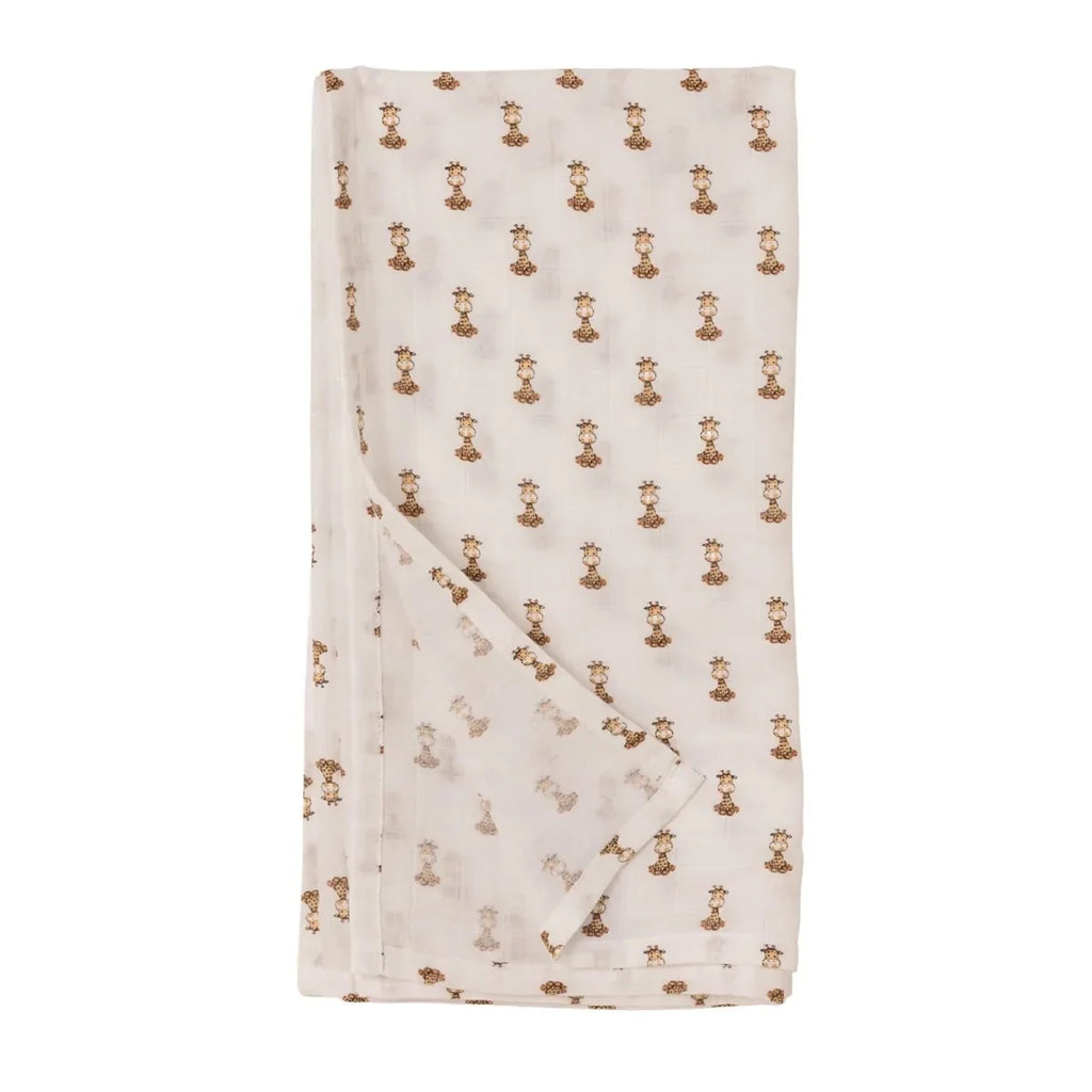 Little Dreams Tie-Fastening Animal Print Muslin Baby Blanket (100 x 110 cm) - image 6