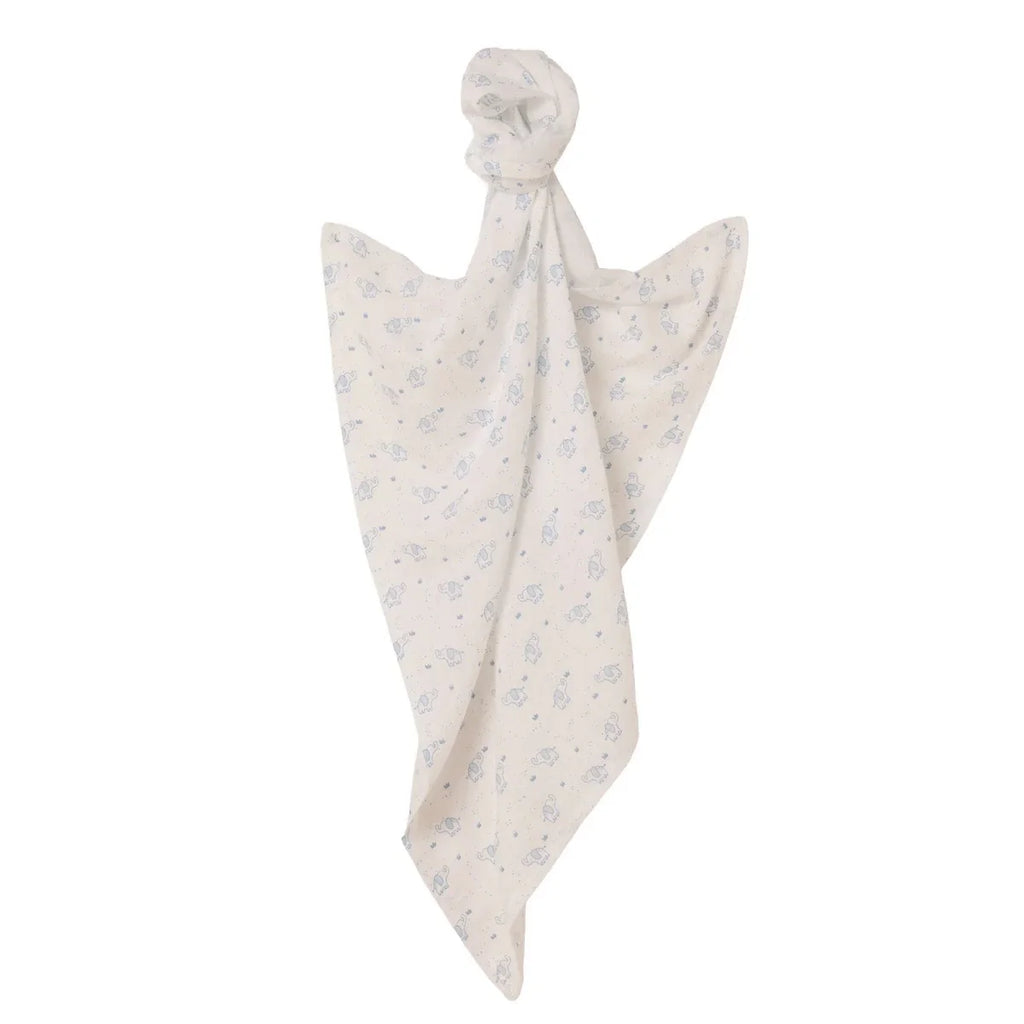 Little Dreams Elephant Print Muslin Baby Blanket (100 x 110 cm) - image 1