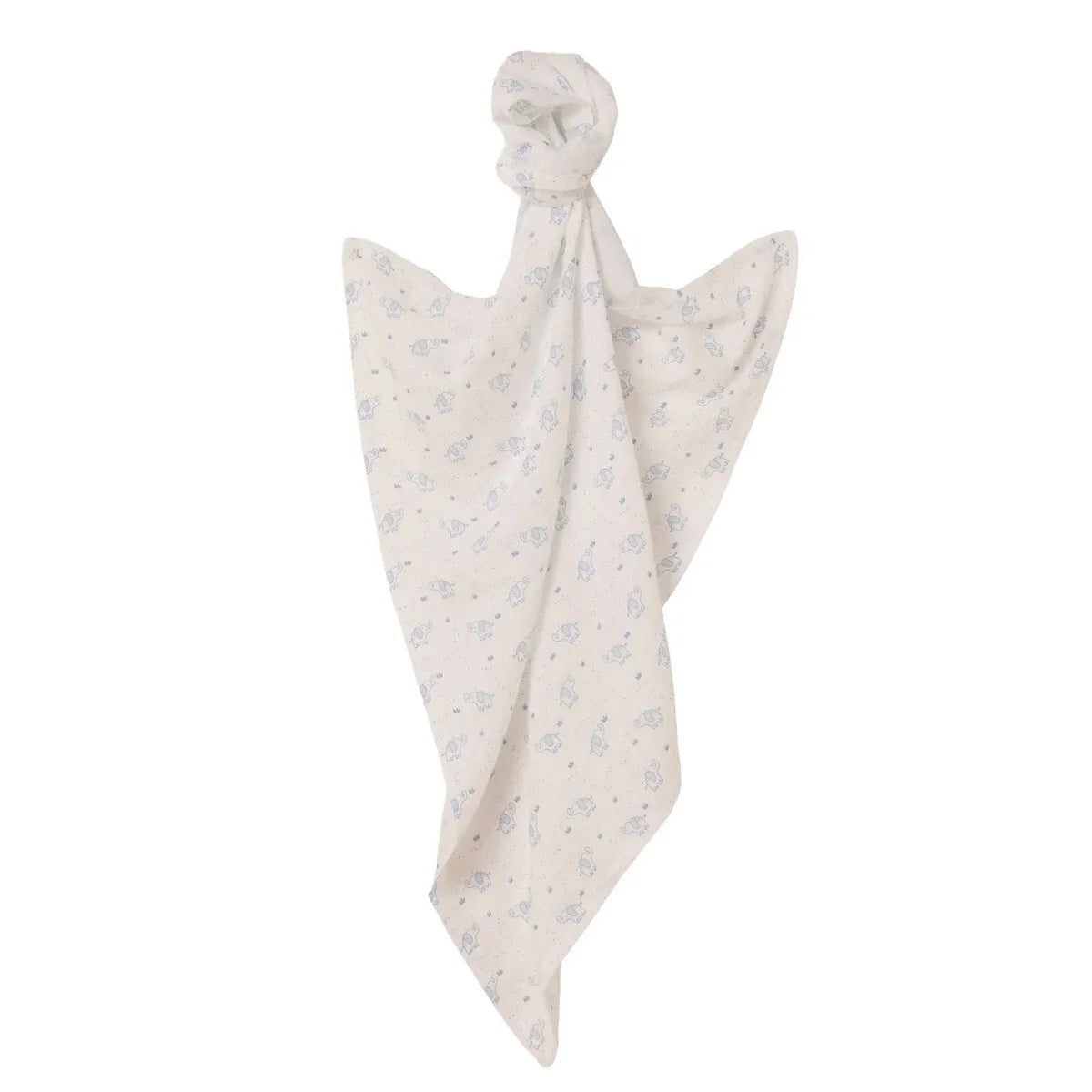 Little Dreams Elephant Print Muslin Baby Blanket (100 x 110 cm) - image 1