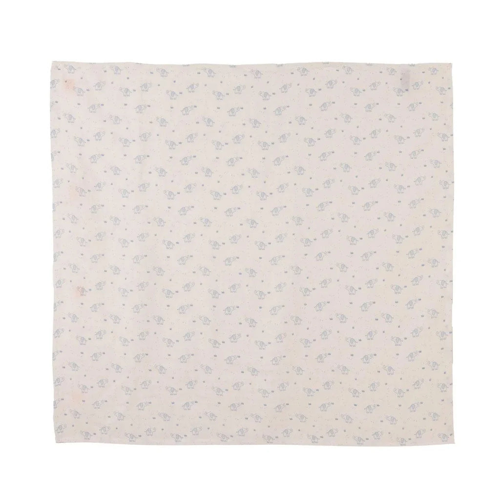 Little Dreams Elephant Print Muslin Baby Blanket (100 x 110 cm) - image 2