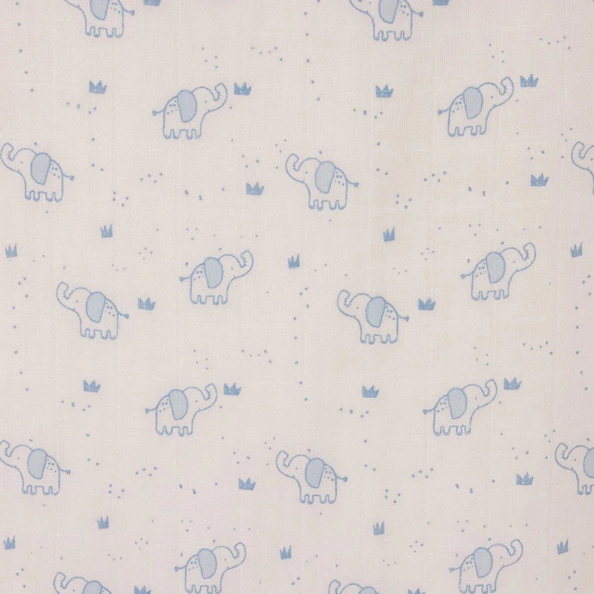 Little Dreams Elephant Print Muslin Baby Blanket (100 x 110 cm) - image 3