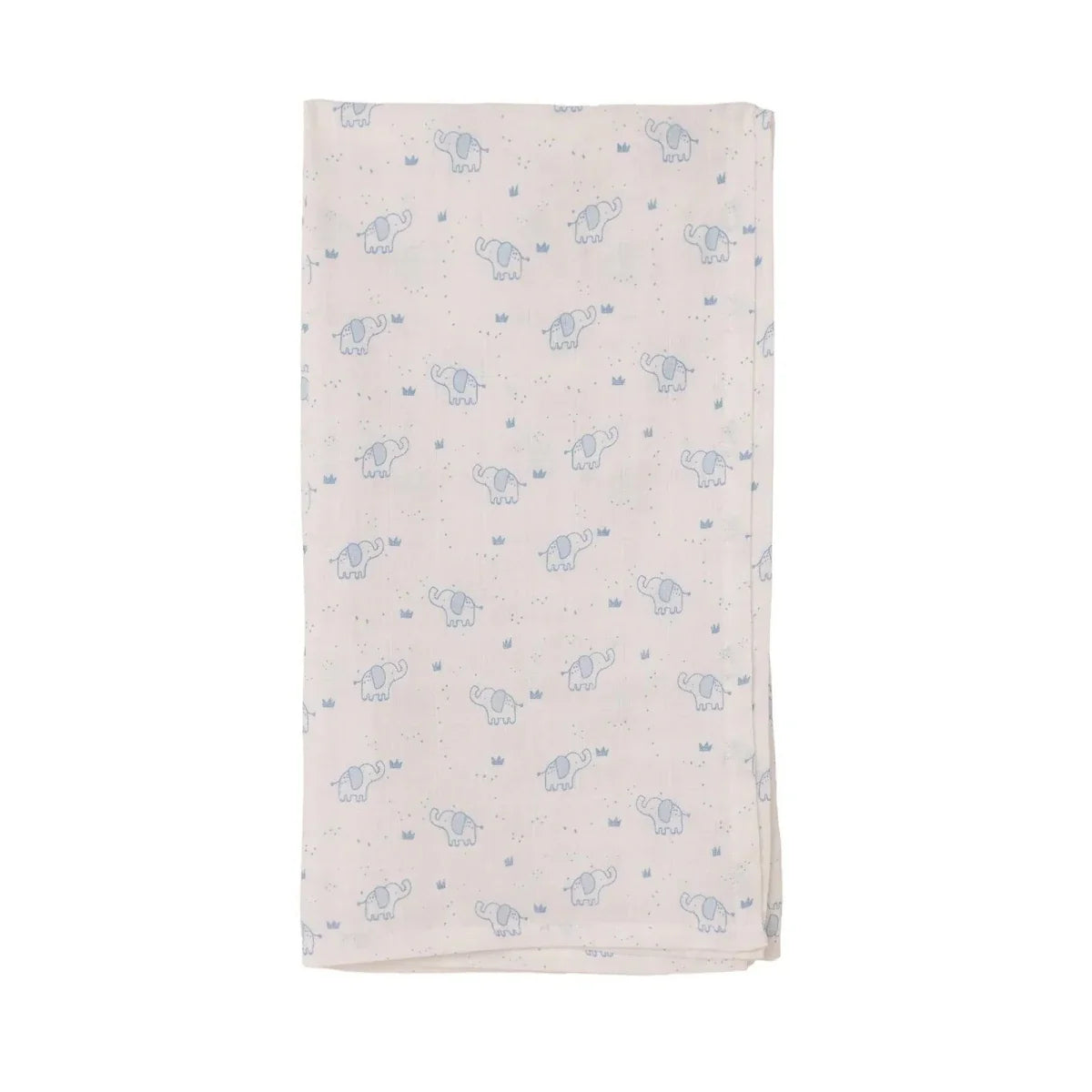 Little Dreams Elephant Print Muslin Baby Blanket (100 x 110 cm) - image 5