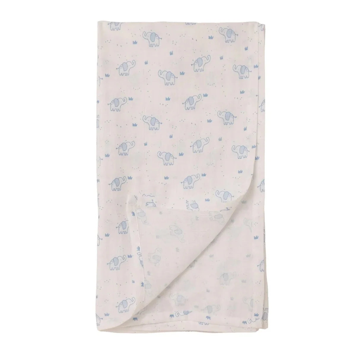 Little Dreams Elephant Print Muslin Baby Blanket (100 x 110 cm) - image 7