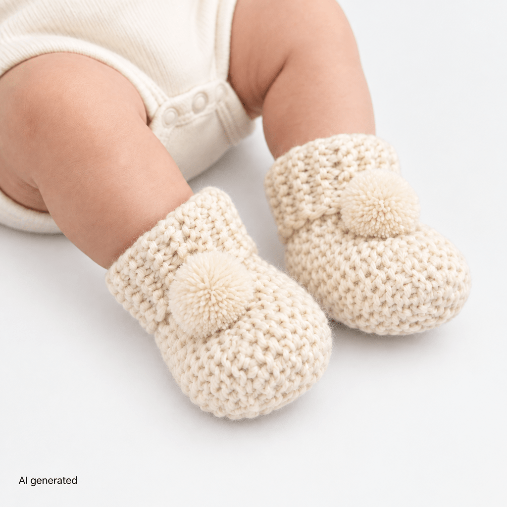 HelloBaby Knitted Baby Booties (Newborn to 3 Months) - image 1