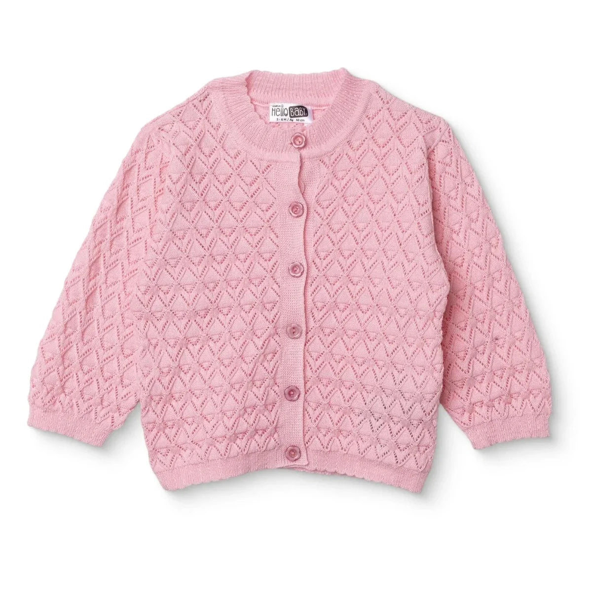 HelloBaby Floral Print Knitted Baby Cardigan (1-3 Months to 12 Months) - image 1