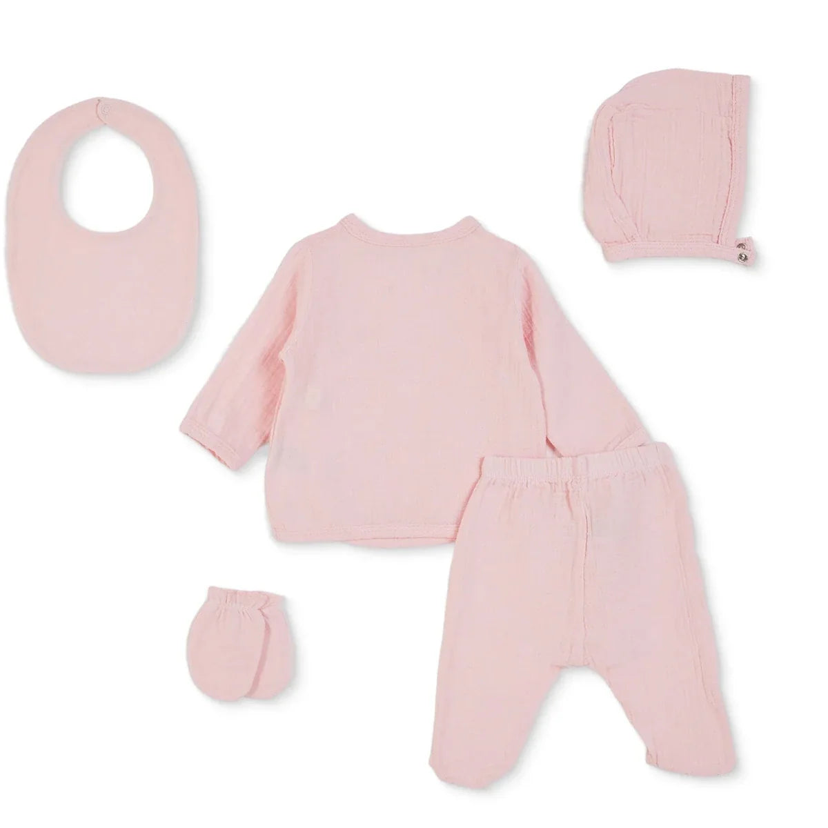 HelloBaby 5 Piece Bunny Print Muslin Baby Hospital Bag Set on a Hanger (Newborn) - image 2