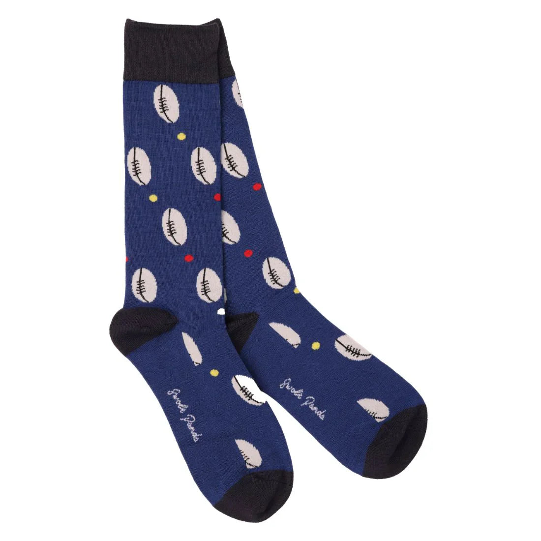 Swole Panda Rugby Ball Bamboo Socks – Comfort Cuff Diabetic Friendly