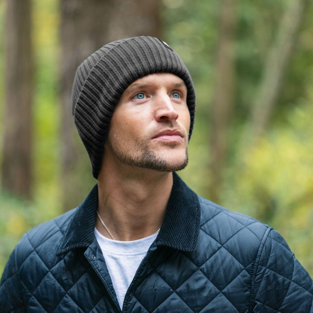 Swole Panda Organic Cotton Beanie – Sustainable Unisex Hat in Black