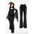 Dark in Love Erzebeth Black Velvet Lace Flare Trousers – Gothic Style