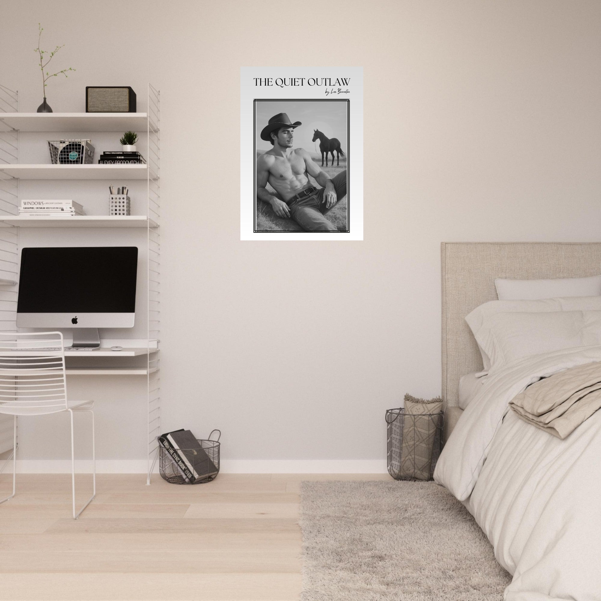 The Quiet Outlaw. Retro Cowboy Poster | 80s Western Wall Art for Home Decor