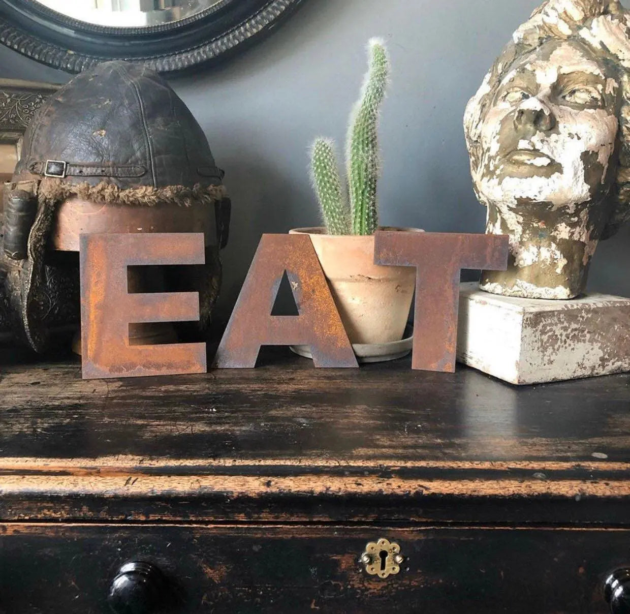 Rustic Warehouse Norfolk 5" Rusty Metal Alphabet Letters – Steel Wall Decor