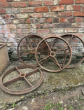 Large Cambridge Roller Wheels / Antique Salvage / Shepherds Hut Wheels Set Of 4