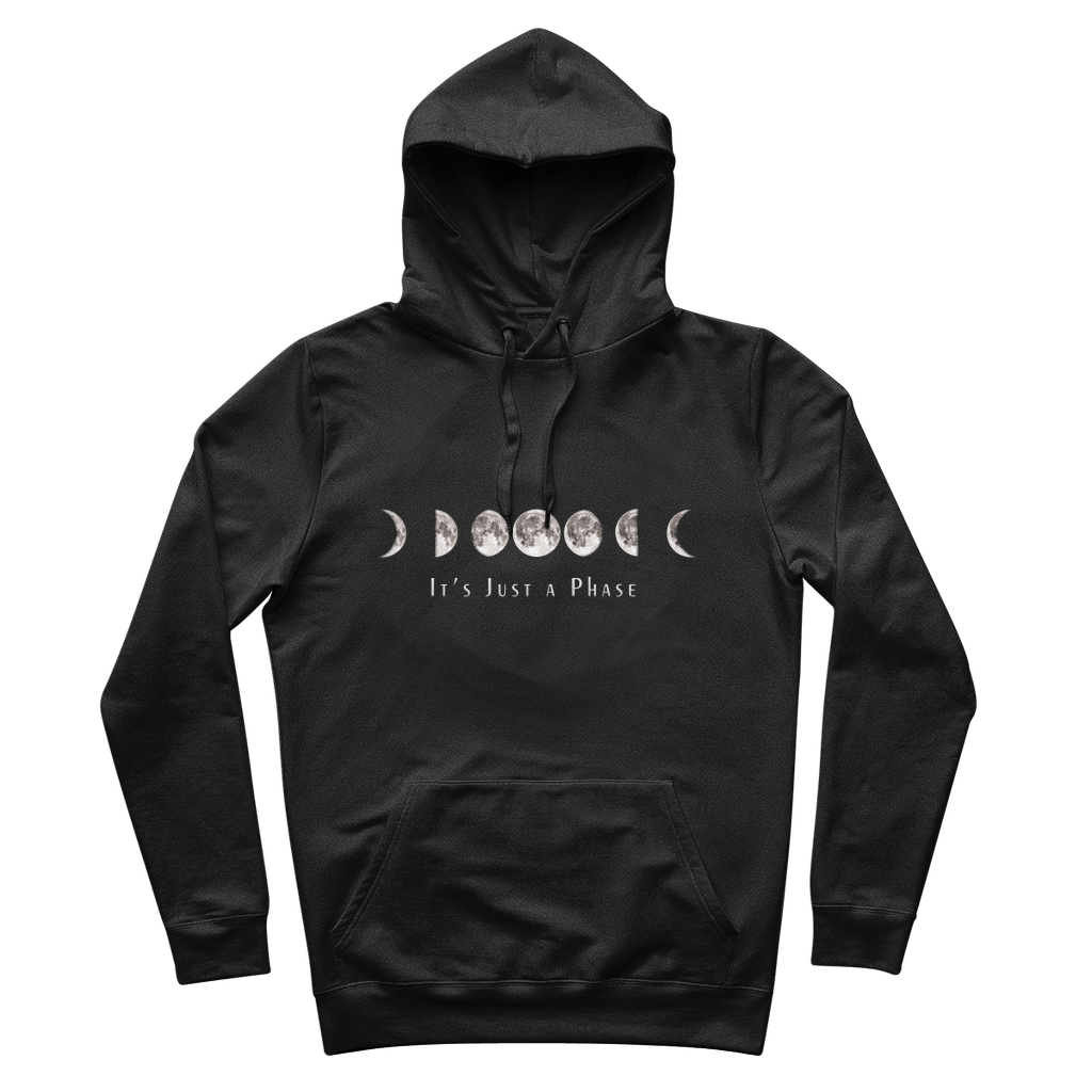 Gothic Attitude Moon Phase Organic Cotton Hoodie | Kate's Clothing