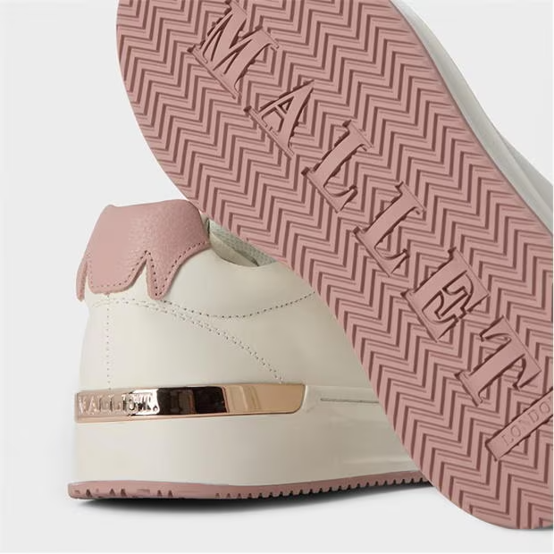 Mallet GRFTR Low Women's Sneakers – White Pink Premium Leather Trainers