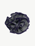 No More Nobody Azaria Organic Linen Scrunchie – Grey Check Cotton