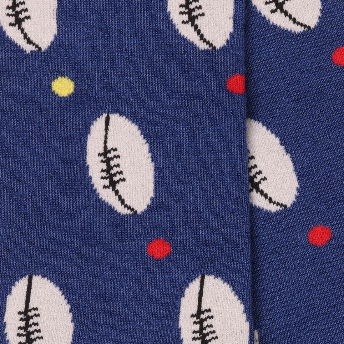 Swole Panda Rugby Ball Bamboo Socks – Breathable Blue Novelty Socks