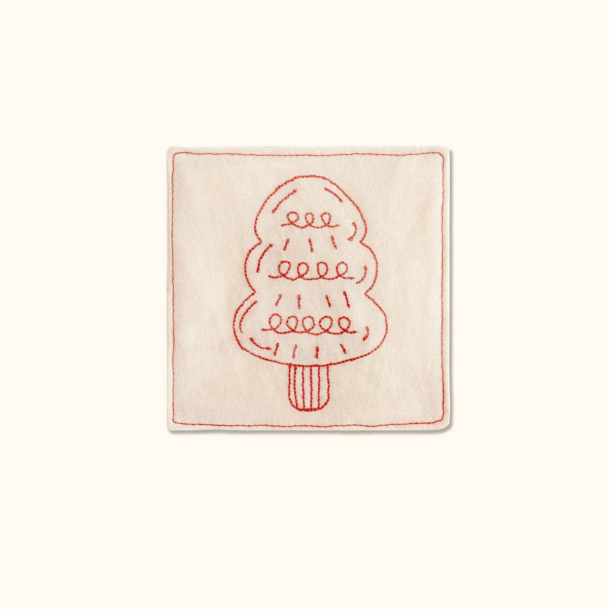 LuLuFun Studio Linen Tea Towel – Embroidered Blue Striped Kitchen Decor