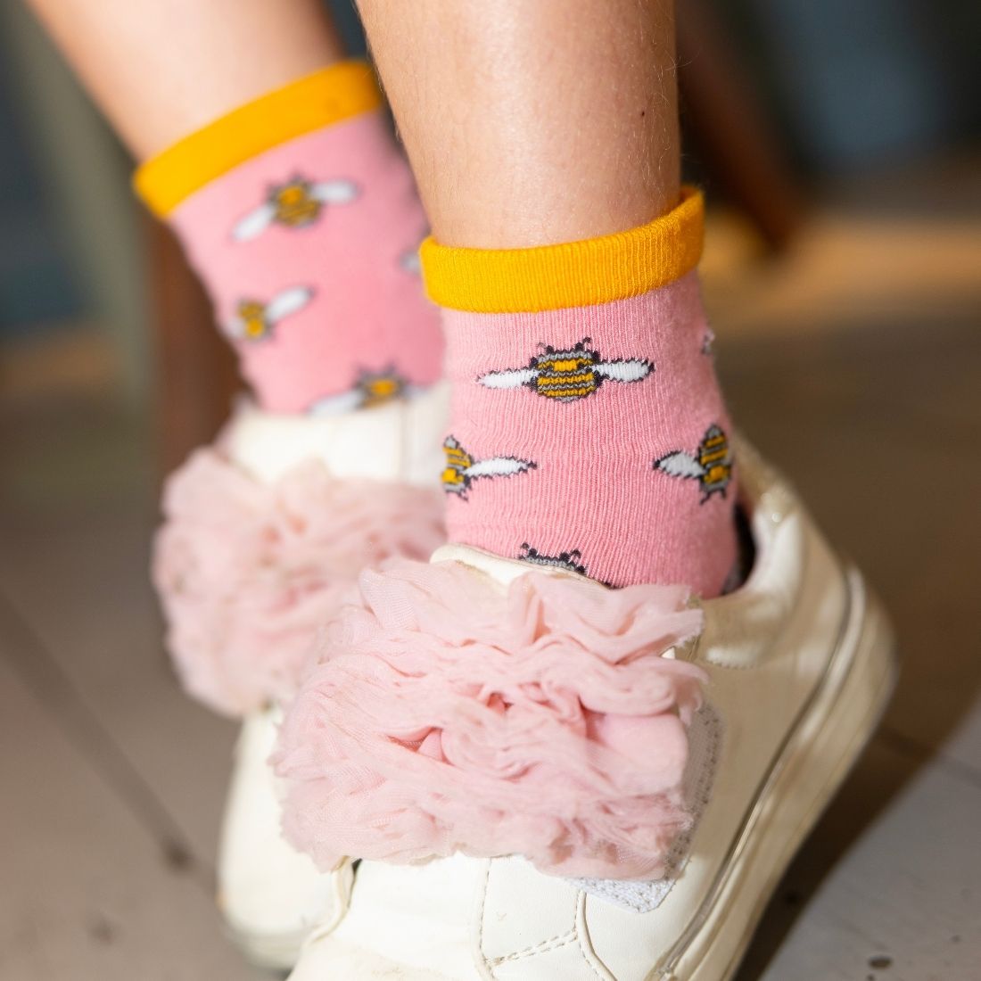 Swole Panda Children's Bumblebee Bamboo Socks – Seamless & Breathable