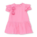 HelloBaby Girls Dress Flower Flower Garden Crew Neck Short Sleeve - Pink
