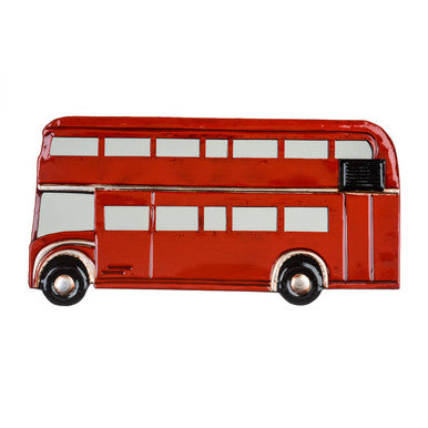 Red London Bus Metal Wall Art | Orsina Retro British Home Decor