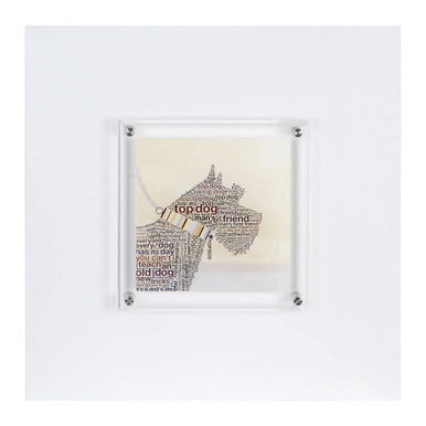 Orsina Framed Scottie Wall Art – Typographic Dog Silhouette Print