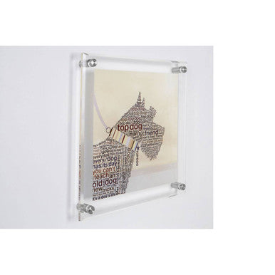 Orsina Framed Scottie Wall Art – Typographic Dog Silhouette Print