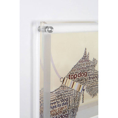 Orsina Framed Scottie Wall Art – Typographic Dog Silhouette Print
