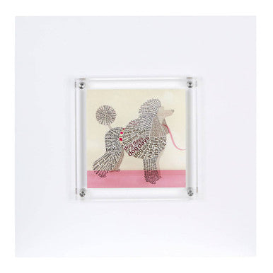 Poodle Wall Art – Orsina Framed Typography Dog Print Decor