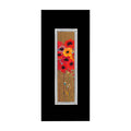 Orsina Poppies 2 Tall Framed Wall Art – Vertical Floral Print Black Frame