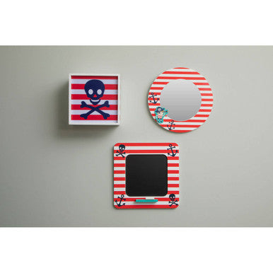 Orsina Pirate Wall Mountable Chalkboard – Nautical Engineered Wood