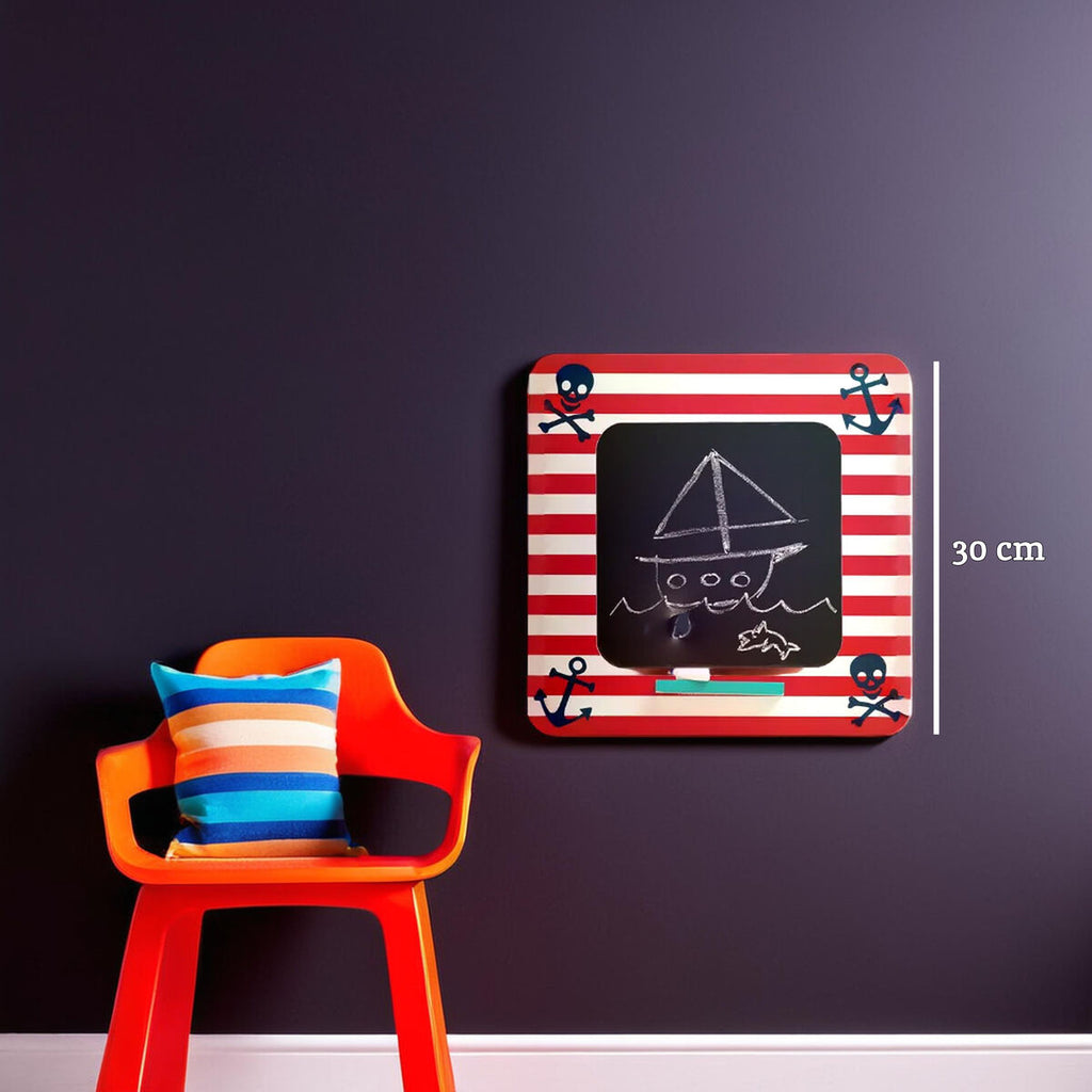 Orsina Pirate Wall Mountable Chalkboard – Nautical Engineered Wood