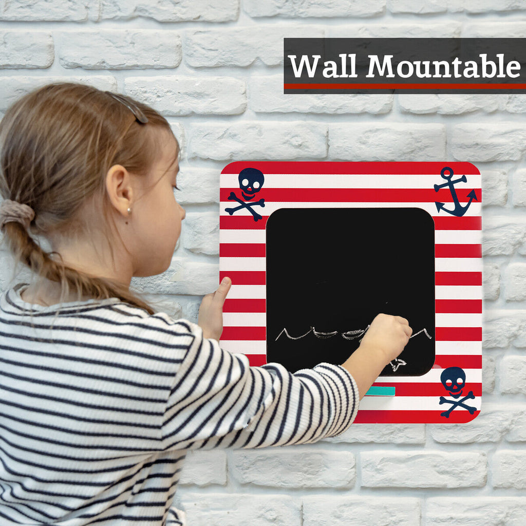 Orsina Pirate Wall Mountable Chalkboard – Nautical Engineered Wood