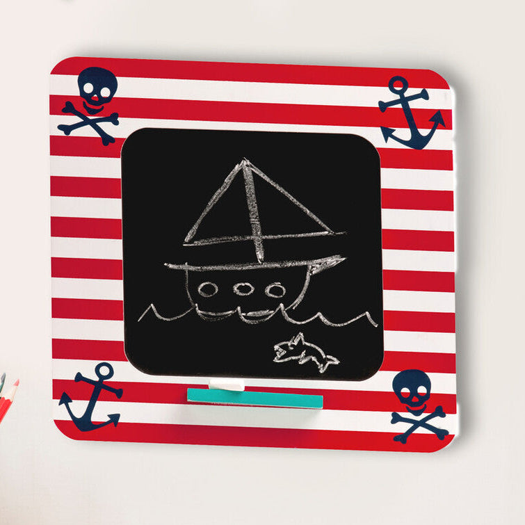 Orsina Pirate Wall Mountable Chalkboard – Nautical Engineered Wood