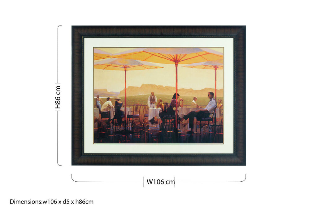 Orsina Winery Terrace Framed Wall Art – Black Framed Kitchen Decor