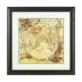 Orsina Vintage World Map Wall Art – Framed Antique Globe Print