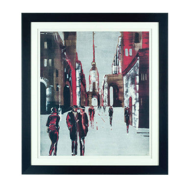 Orsina City Wall Art – Framed Monochrome Urban Sketch Drawing