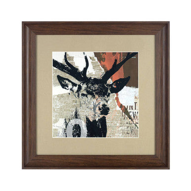 Orsina Stag Head Wall Art – Graffiti Style Framed Deer Print